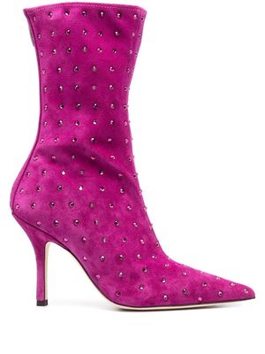 Paris Texas gem-embellished ankle boots - Pink