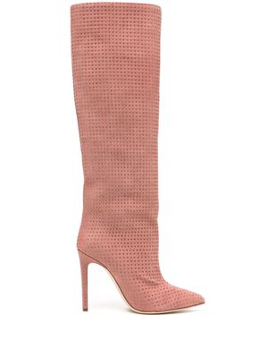 Paris Texas Holly 105mm embellished suede boots - Pink
