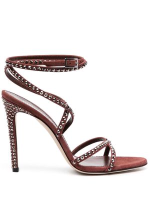 Paris Texas Holly Zoe 105mm studded sandals - Brown