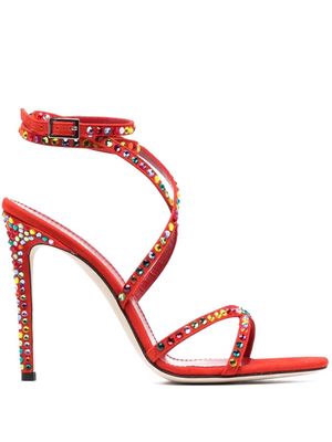 Paris Texas Holly Zoe lace-up 115mm sandals - Red
