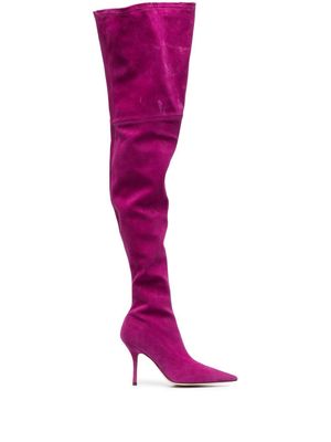 Paris Texas Mama 95mm thigh-high suede boots - Pink