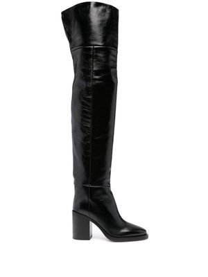 Paris Texas Ophelia 95mm leather boots - Black