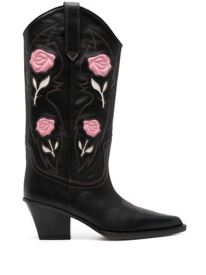 Paris Texas Rosalia 60mm leather boots - Black