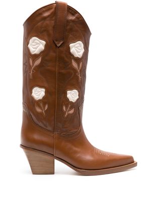 Paris Texas Rosalia 60mm leather boots - Brown