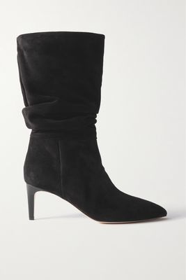 Paris Texas - Slouchy Suede Boots - Black