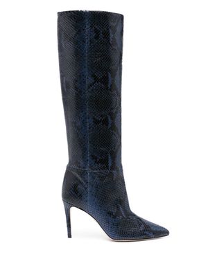 Paris Texas Stiletto 85mm leather boots - Blue