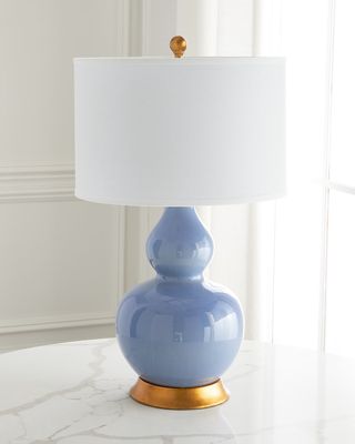 Parisian Blue Porcelain Lamp - 31"