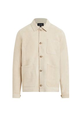 Parker Suede Button-Up Shirt Jacket