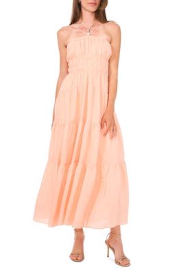 Parker The Awilda Halter Linen Maxi Sundress in Light Pink 