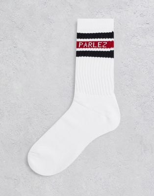 Parlez block band socks in white
