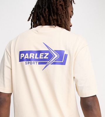 Parlez capri t-shirt in beige Exclusive to ASOS-Neutral