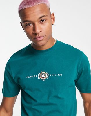 Parlez maiden embroidered t-shirt in green