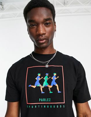 Parlez tocco T-shirt in black
