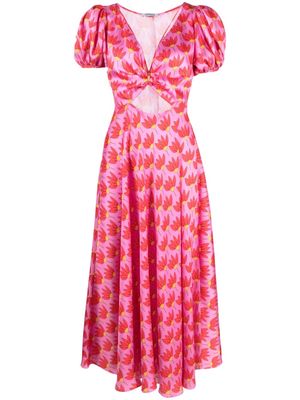 Parlor Blushing cut-out midi dress - Pink