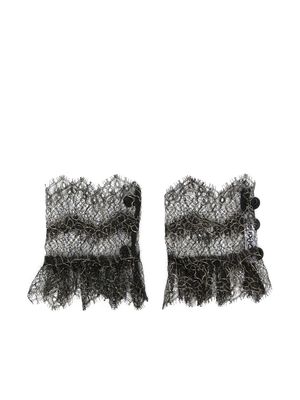 Parlor buttoned lace cuffs - Black