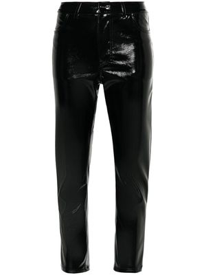 Parlor faux-leather trousers - Black