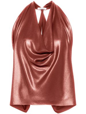 Parlor Passion draped top - Brown