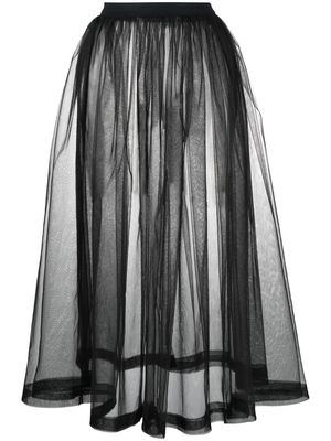 Parlor pleated midi skirt - Black