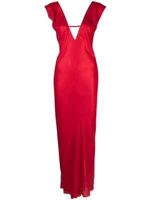Parlor Starlet fishtail maxi dress - Red