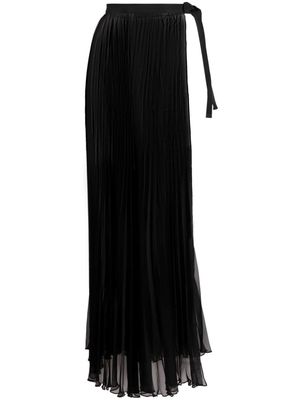Parlor Wicked sheer pleated maxi skirt - Black