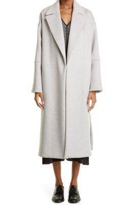 PARTOW Aven Double Face Wool Blend Coat in Dove Grey/Camel