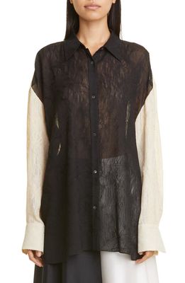 PARTOW Briley Button-Up Shirt in Black
