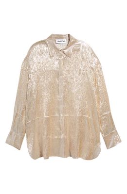 PARTOW Daria Shimmer Silk Blend Blouse in Frost