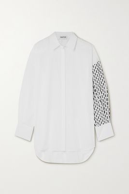 PARTOW - Hugo Printed Cotton-poplin Shirt - White