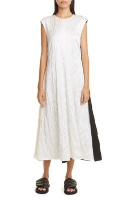 PARTOW Kora Colorblock Sleeveless Midi Dress in Ivory