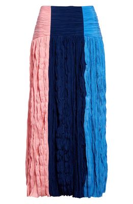 PARTOW Milo Crinkle Colorblock Skirt in Sunset