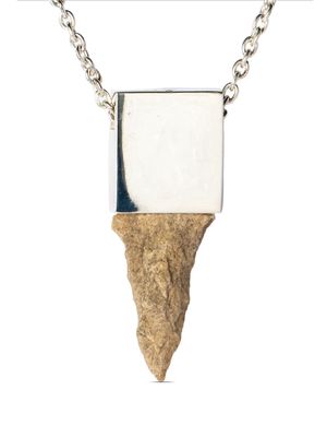 Parts of Four Arrowhead amulet necklace - Silver