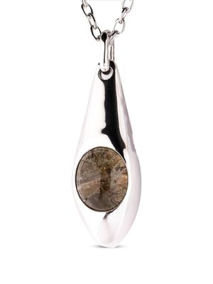 Parts of Four Chrysalis quartz-pendant necklace - Silver