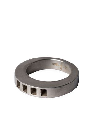 Parts of Four Crescent cut-out ring - Silver