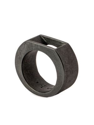 Parts of Four Crescent Plane Gateway sterling-silver ring - Black