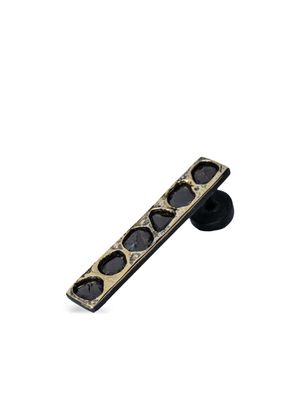 Parts of Four diamond plate earring - Black