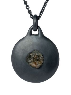 Parts of Four Disk quartz pendant necklace - Black
