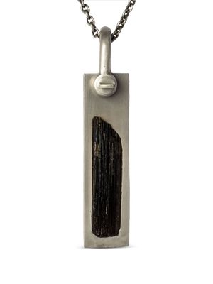 Parts of Four Plate Specimen enstatite necklace - Silver