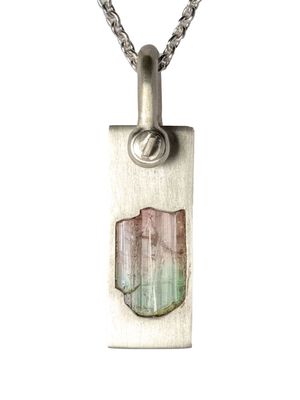 Parts of Four Plate tourmaline necklace - Silver