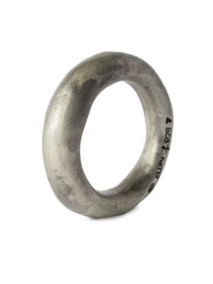 Parts of Four Spacer acid-dipped sterling silver ring
