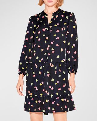 Party Pears Printed Flounce Dress