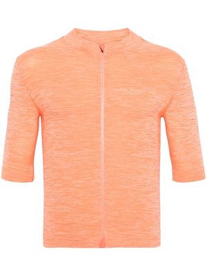 Pas Normal Studios Escapism zip-up T-shirt - Orange