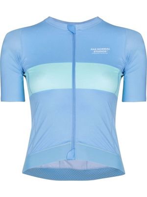 Pas Normal Studios logo-print compression top - Blue