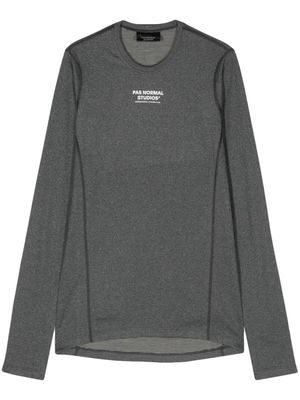 Pas Normal Studios logo-print round-neck top - Grey