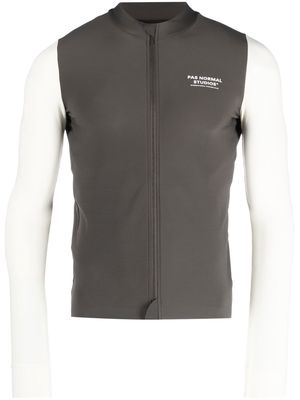 Pas Normal Studios logo-print zip-up sweatshirt - Grey