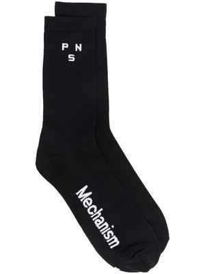 Pas Normal Studios 'Mechanism' logo-intarsia socks - Black
