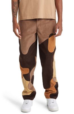 Pas Une Marque Patchwork Corduroy Pants in Brown Multi