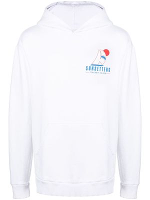 Pasadena Leisure Club Sunsetter logo-print pullover hoodie - White