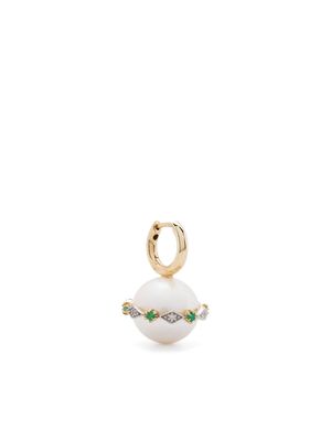 Pascale Monvoisin 9kt yellow gold Chelsea N°4 pearl and diamond earring - White