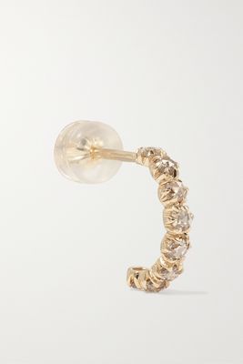 Pascale Monvoisin - Ava 9-karat Gold Diamond Single Hoop Earring - one size