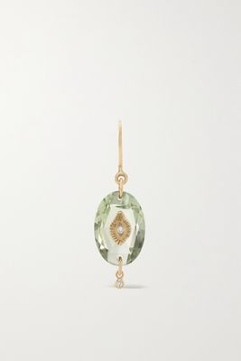 Pascale Monvoisin - Souad N°2 9-karat Gold, Amethyst And Diamond Earring - one size